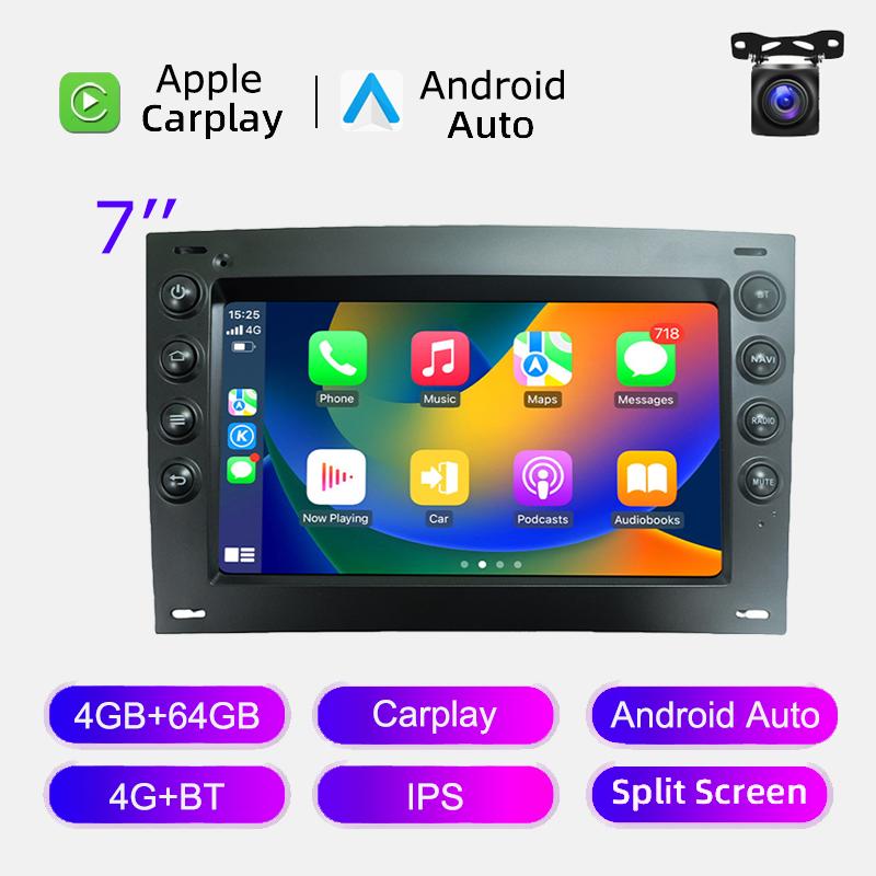 2Din 7 Inch Multimedia for Renault Megane 2 2002-2009 Android Radio GPS Car Intelligent System Smart Autoradio Wireless Carplay