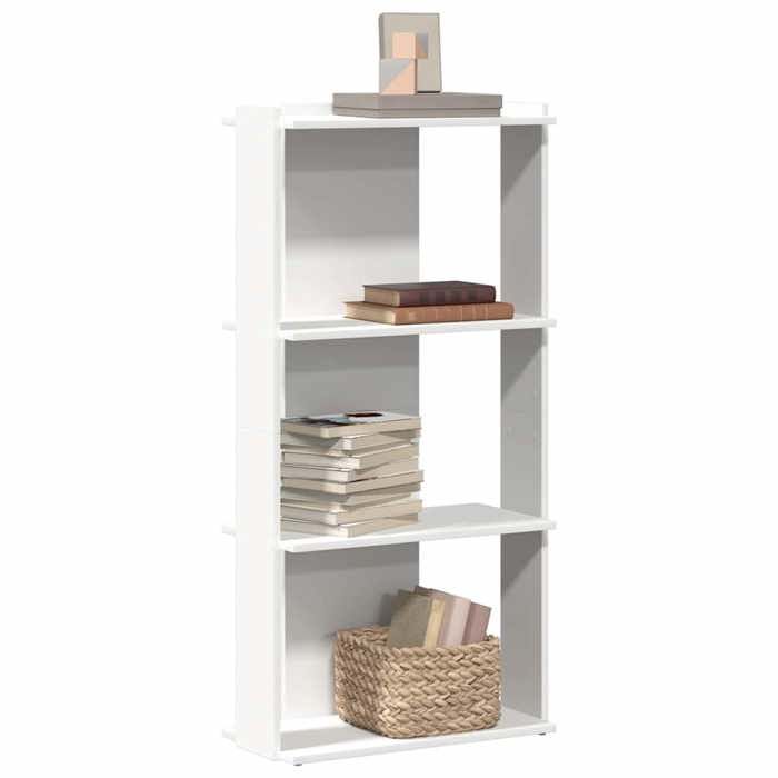 VidaXL 3-Tier Bookcase White 60x30x120 Cm Engineered Wood, Shelf, Book Shelf, Storage Shelf, 860265
