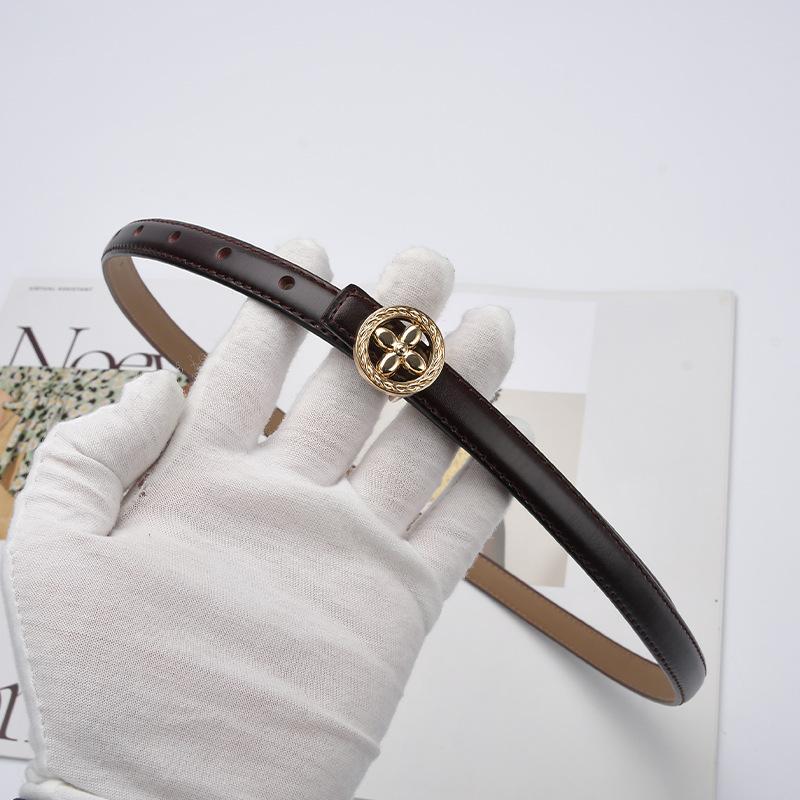 Women's Belt Trendy and Fashionable Thin Belt Design Niche with Jeans Suit Black Simple Versatile Trousers