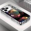 Fantasy Glowing Tree Tempered Glass Phone Case For iPhone 17 16 15 14 13 Pro Max Plus Electroplated Frame Shockproof Hard Cover