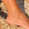 Semplice Collana con Lettera Impermeabile Placcata Oro 14K. Bracciale Compatto con 26 Lettere in Stile Femminile.