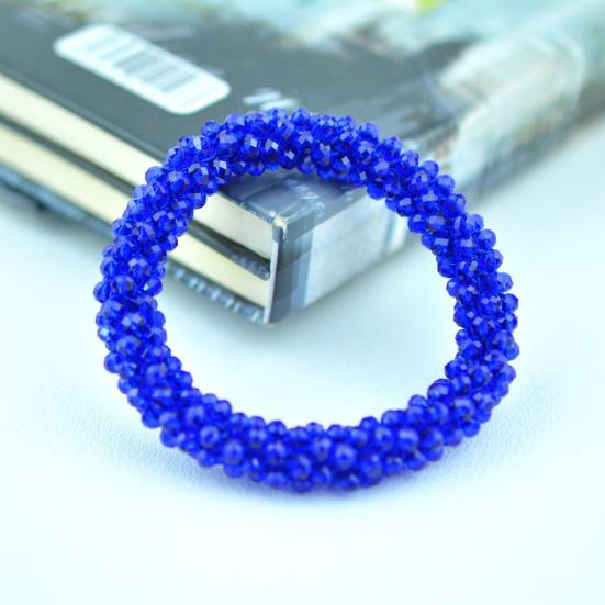 Bracciale elastico con strass lucido, braccialetto, corda per capelli, fascia per capelli, Nepal, gioielli da donna