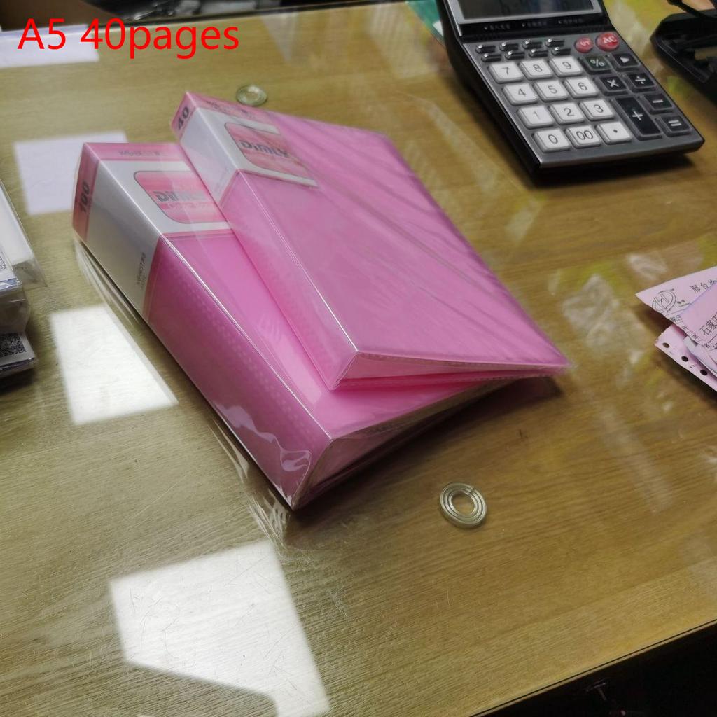 A5 Multilayer File Folder Insert Data Book 40-100 Pages Transparent Loose-leaf Students Paper Storage Office Management Supply