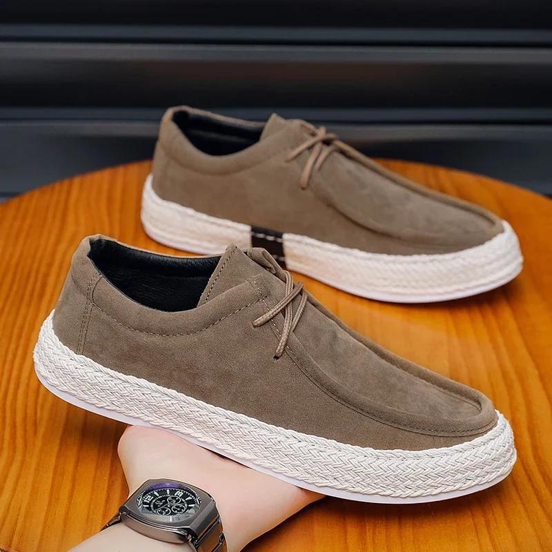 Fashion Lightweight Men Casual Shoes Lazy Shoes Male Breathable Slip-on Suede Mens Driving Shoes Comfortable Loafers Moccasins