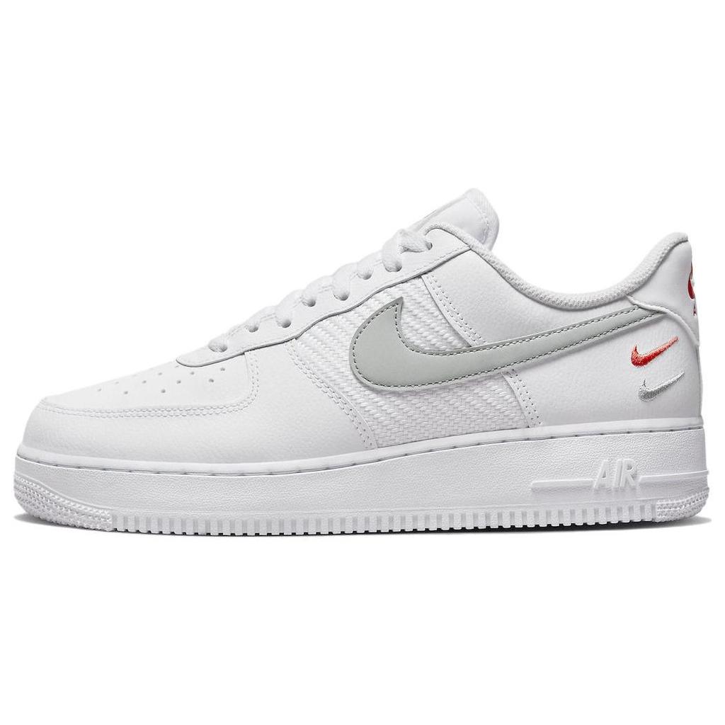 Nike Air Force 1 07 Double Swoosh - White Picante Men Sneakers Picante-Red Wolf-Grey FD0666-100