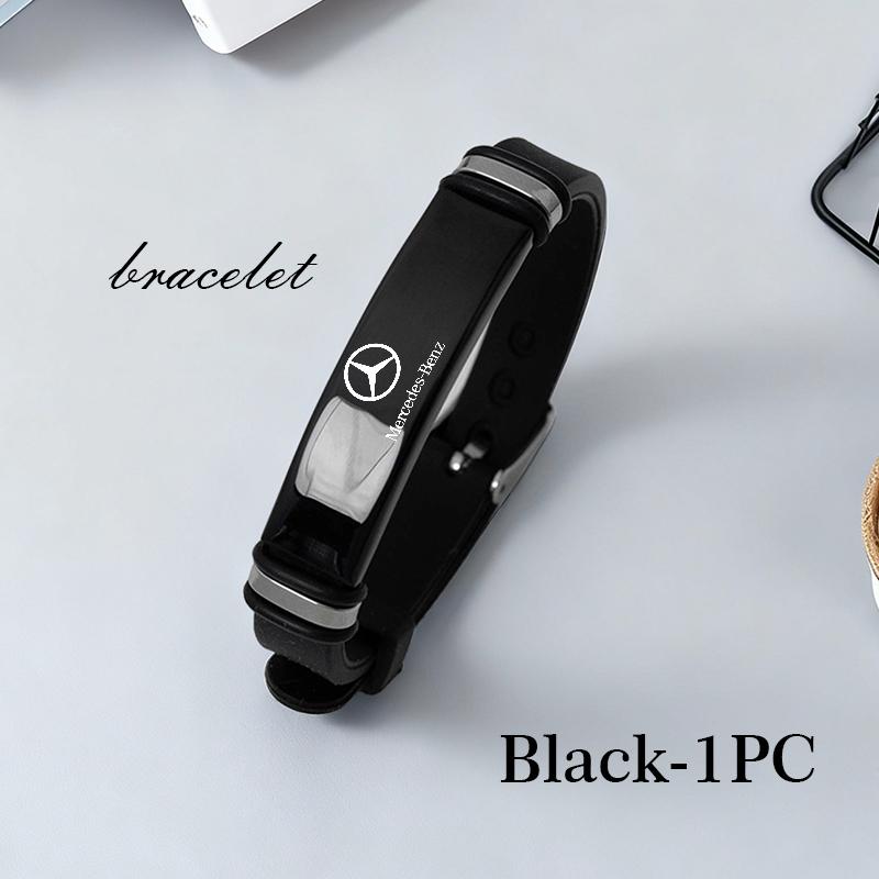 

Fashion Car Logo Stainless Steel Wristband Men Decoration Accessories Gift For Benz AMG VIANO GLB GLC GLE GLK W108 W124 W126