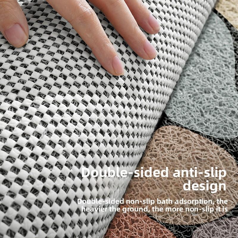 Shower Silk Ring Floor Mat Bathroom Bath Anti Slip and Anti Fall Foot Mat Toilet Waterproof and Dirt Resistant Mat Can Be Cut