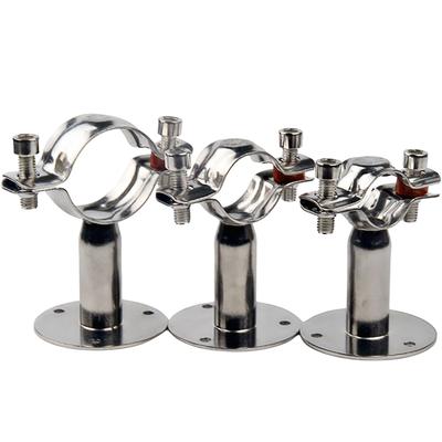 1 UNIDS 12mm-89mm Diámetro Exterior Tubo Abrazadera de Tubo de Acero Inoxidable Clip Soporte con Placa Base Longitud del Poste 50mm/100mm/150mm