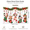 Christmas Window Stickers Holiday Decoration Static Cling Window Sticker Xmas Decor Snowman Santa Wall Decal