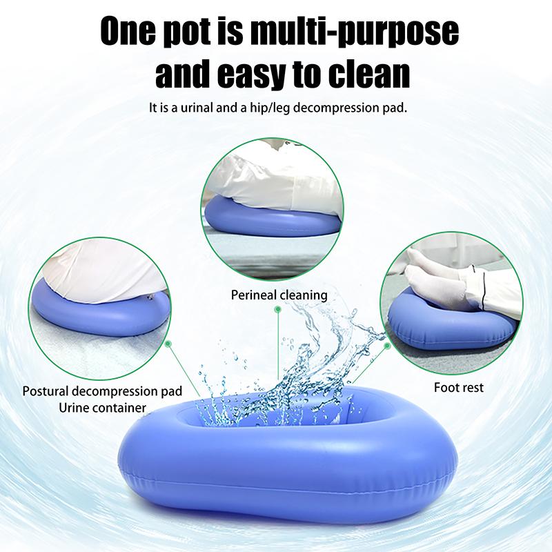 Portable Household Inflatable Bedpan Comfort Breathable Elderly Patient Care Anti Bedsore Air Cushion Potty
