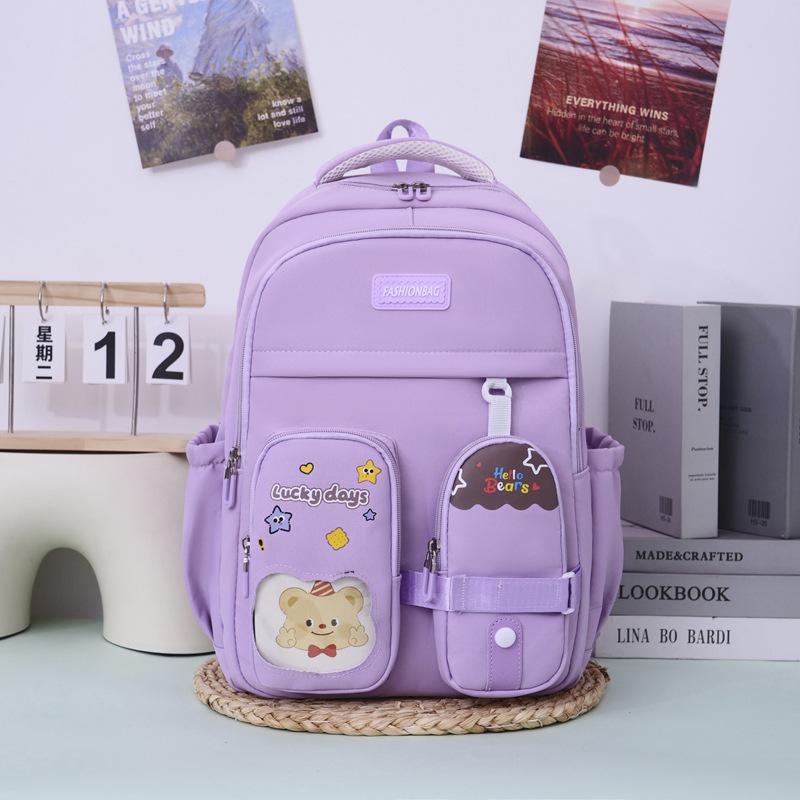 Schoolbag new simple women's schoolbag casual light fashion primary school students senior sense cute high value men's and women's backpack
