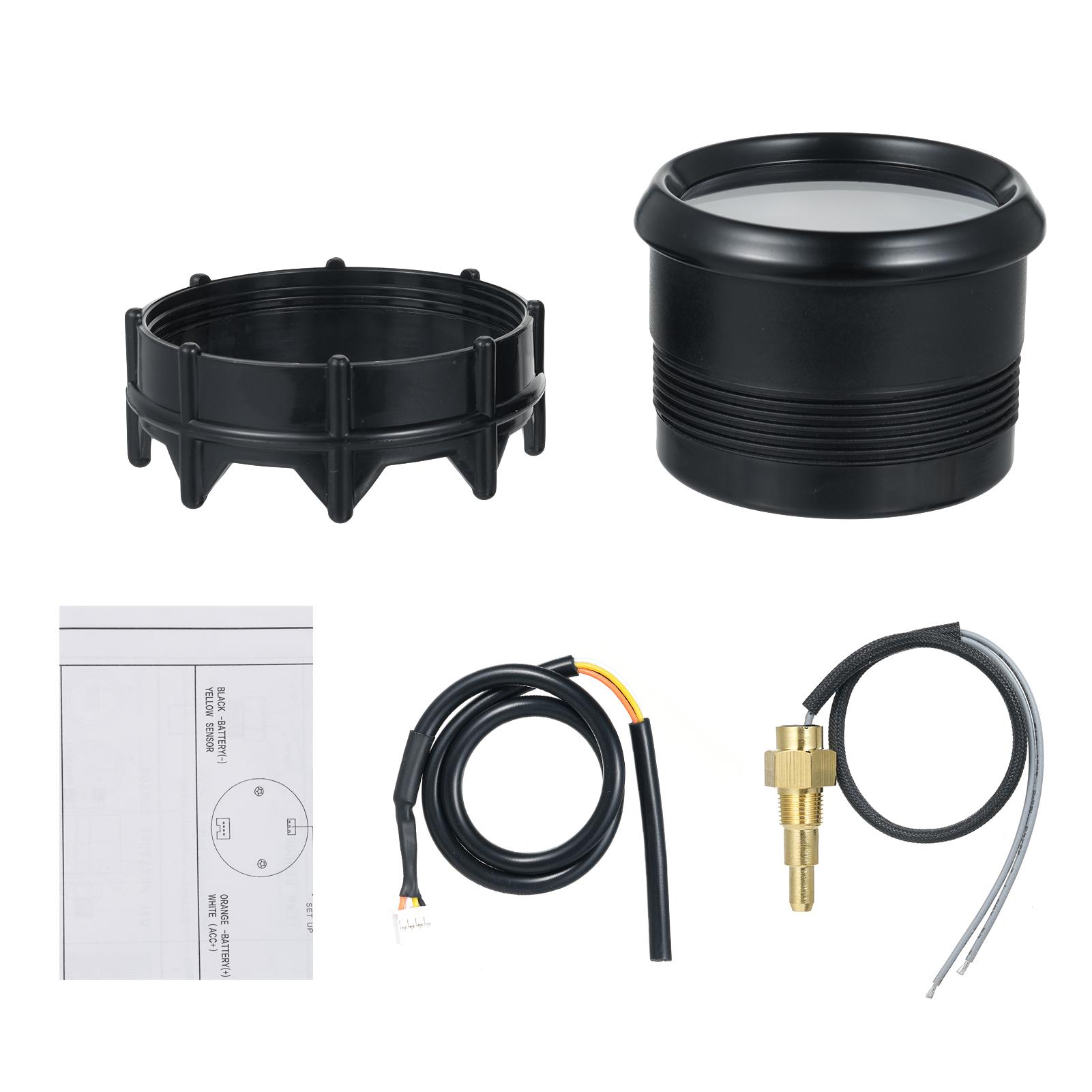 

2 52 мм датчик температуры масла DC 12 В цифровой светодиодный дисплей измерительный комплект с функцией сигнализации датчика для чёрный