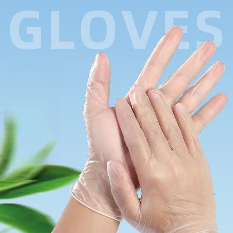 Disposable Pvc Gloves 111 Pieces Pack for Beauty Salon Household Cleaning Food Grade Gloves for Cooking Service Vaisselle