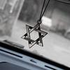 Umora Hexagram Car Room Mirror Interior Car Car Accessory Pendant, Ornament, Hanging, Decoration, Amulet, (Black)