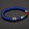 6Mm Natural Stone Green Dongling Agate Buddha Head Bracelet Jade