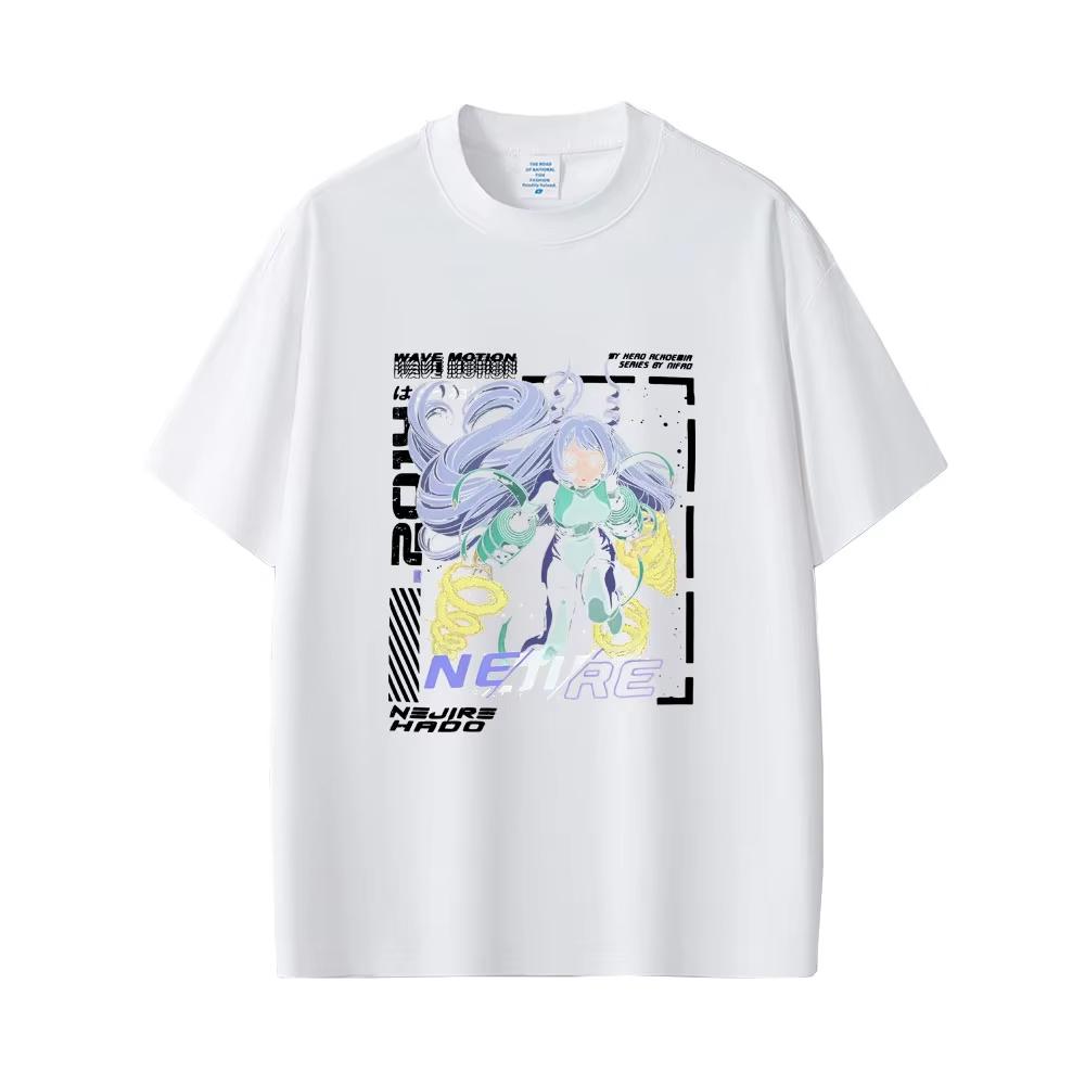 Anime My Hero Academia Tshirt Kawaii Cute Nejire Hado Graphic T Shirts Unisex Women Casual Soft pure Cotton Crewneck Tshirt