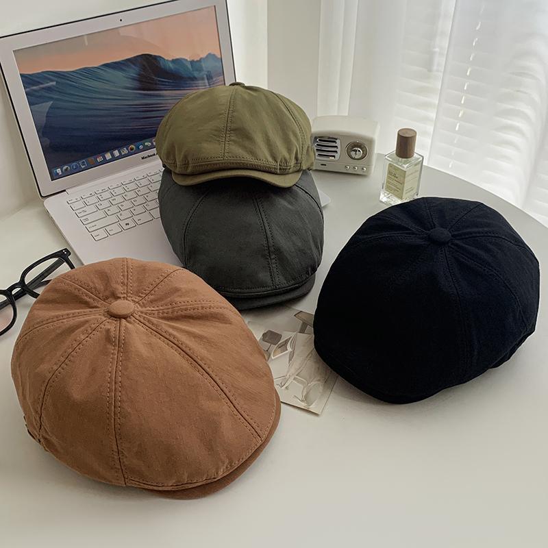 British Retro Forward Hat Women's Korean Version Versatile Simple Beret Japanese Style Duck Tongue Hat
