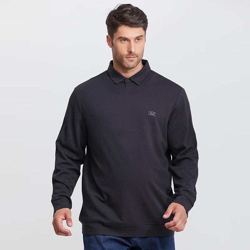 

DIBINZE Мужской пуловер большого размера с лацканами, имитирующий двойку 4XL