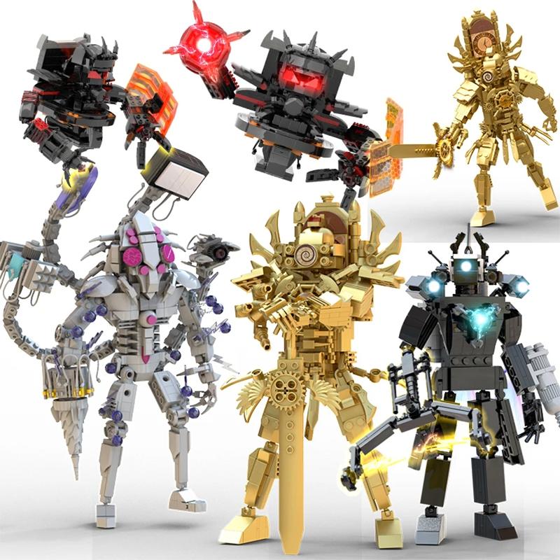 Moc Skibidi Toilet Builing Blocks Titan Clock Man 2.0 Camerman Speakerman TVMan Bricks DIY Moddel Toys For Kids Gift Easter Toys