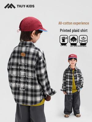 Autumn 2025 Plaid Shirt for Boys: Fairy Tale Memory Collection