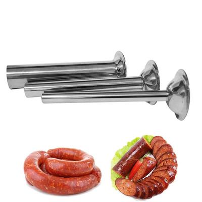 Acessório Manual de Enchimento de Aço Inoxidável Moedor de Carne Tubos de Recheio Funis Enchimentode Linguiça