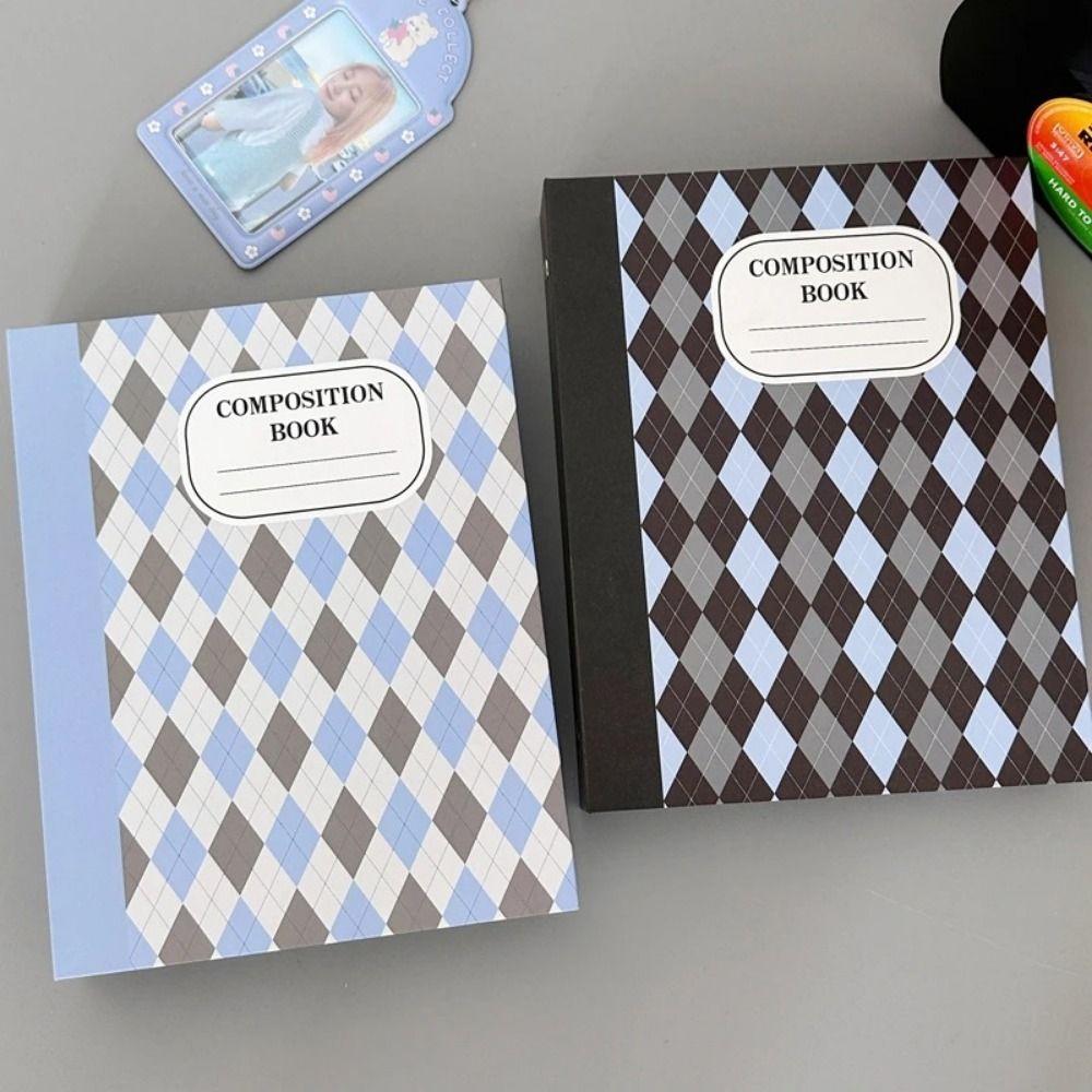 Baffle Retro Idol Photo Album Chessboard Grid a5 Idol Photo Card Holder  Star Chasing Supplies