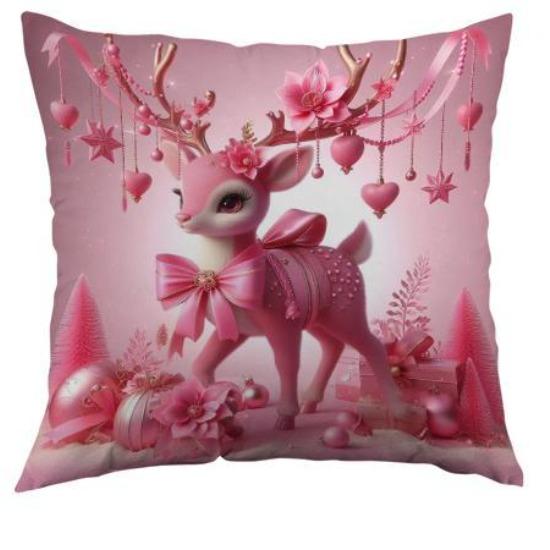 Weihnachts-Kissenbezug mit Weihnachtsmann-Druck Polyester Kissen Sofadekoration Kissenbezug Weihnachtsgeschenk