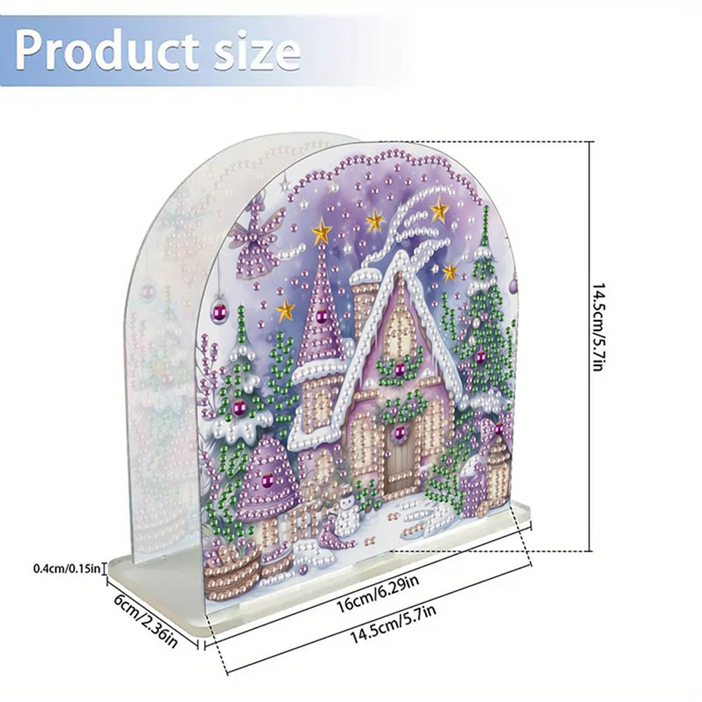 Christmas Acrylic Napkin Holder Diamond Painting Kit DIY 5D Diamond Art Painting Paper Towel Holder Kit Christmas Decorations