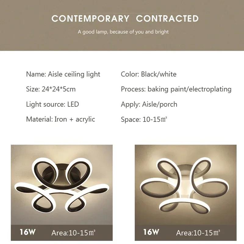 Plafoniera cu LED pentru dormitor, coridor, vestiar, culoar, balcon, plafoniere, decorare heme, corpuri de iluminat pentru interior, luciu