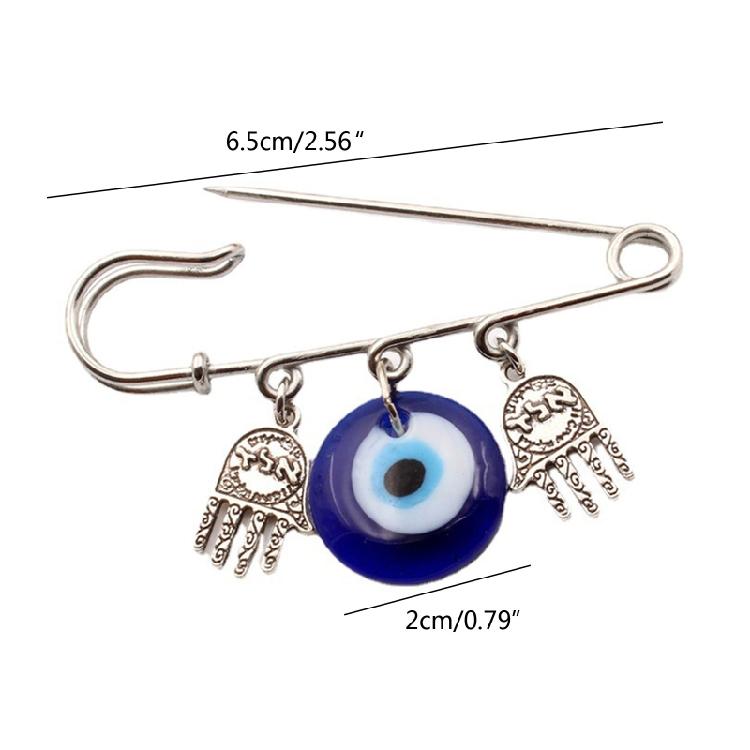 Blue Turkish for Evil Eye Brooch Pin for Creative Birthday Gift for Women Lady G