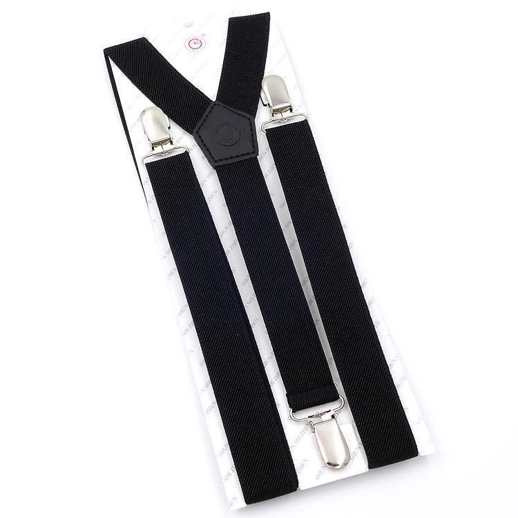 

Британские женские эластичные подтяжки Y-образной формы однотонного черного цвета шириной 2,5 см с тремя клипсами, универсальный корейский стиль для подростков