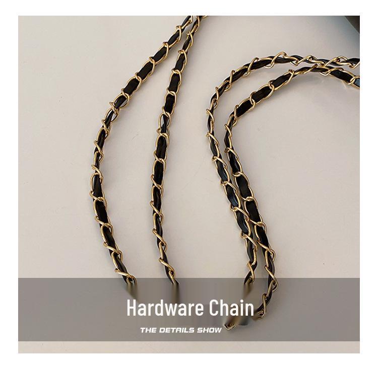 Trendige karierte Ketten-Schultertasche - Stilvolle Umhängetasche für tägliche Ausflüge und Pendelfahrten