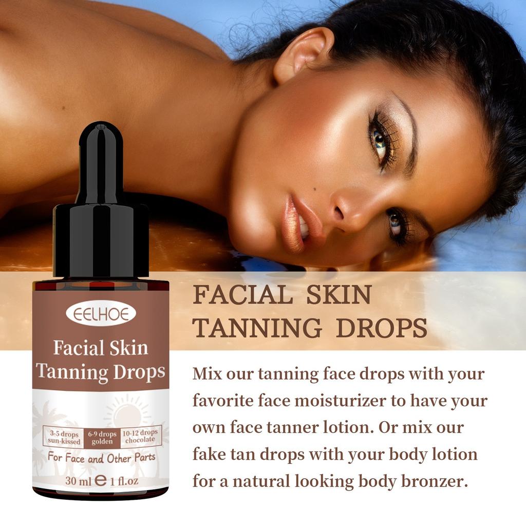 New Face Tanning Drops To Add To Moisturizer, Quick Tan Drops,  Tanning Drops For Face And Body, Face30ml