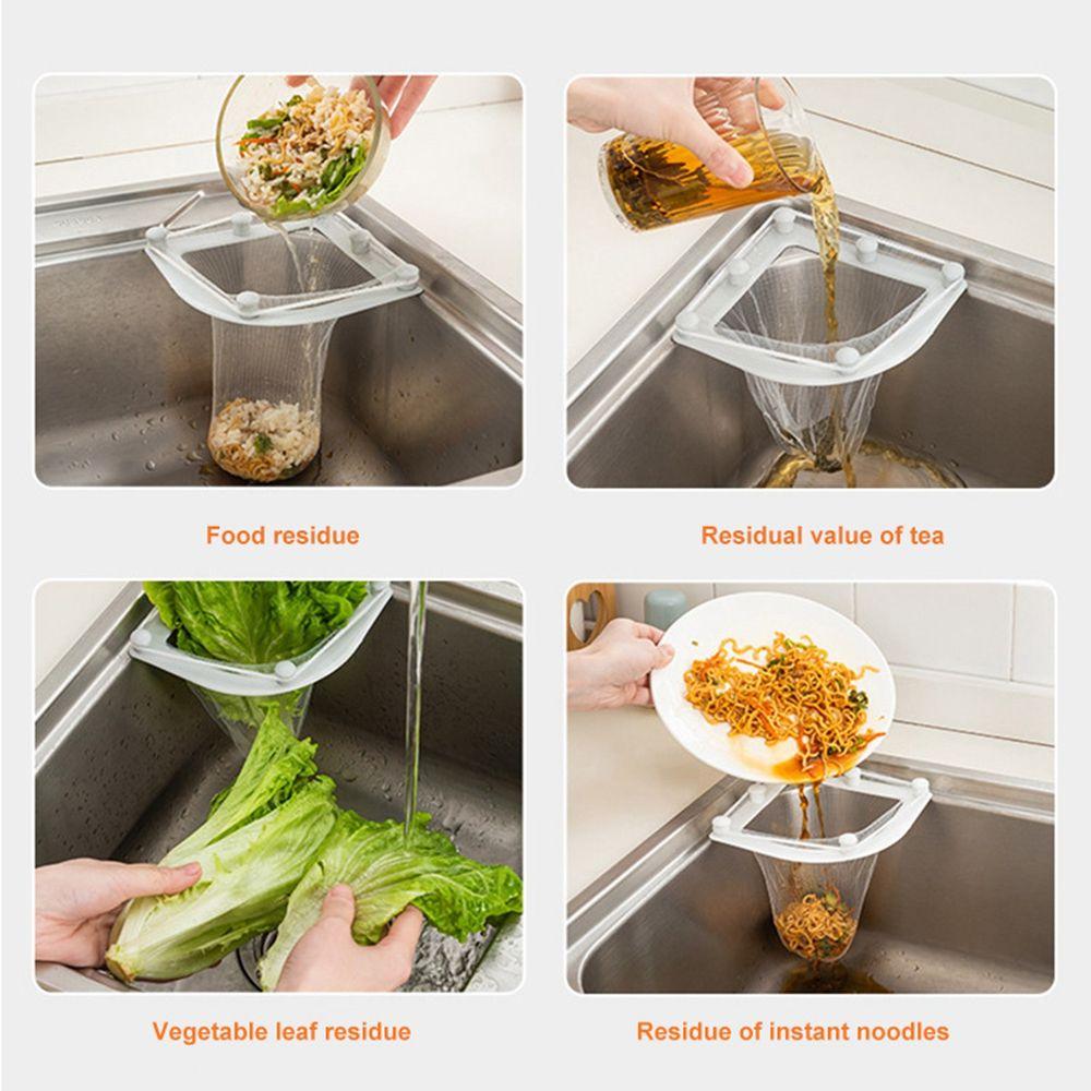 Drain Waste Bins Leftovers Strainer Bags Triangle Drainage Rack Sink Filter Bag Kitchen Accessories