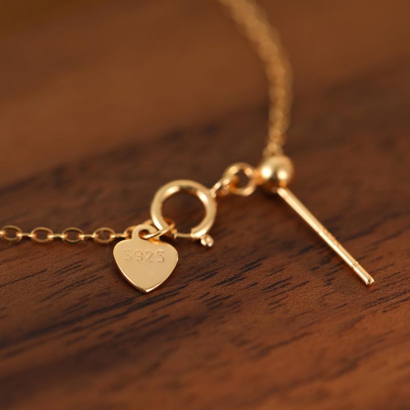 Collier Initial Personnalisé en Argent Sterling 925 - Pendentif Alphabet pour Femme Chaîne Clavicule Tendance Bijoux