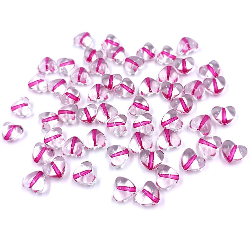 Potřeby do domácnosti Velkoobchod Love Heart Akrylové korálky Průhledné volné vymezovací korálky Náramky pro vlastní potřebu Příslušenství pro výrobu šperků Vícebarevná 9barevná