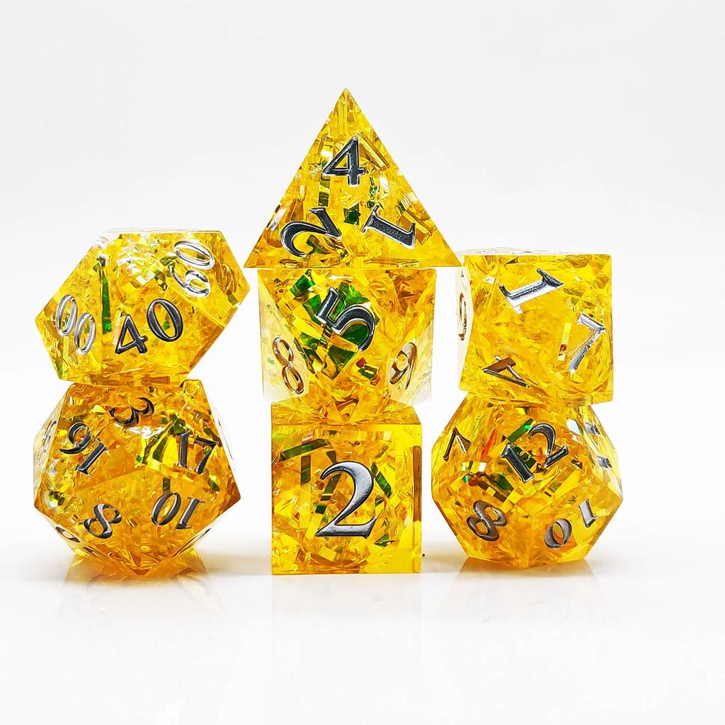 Transparent Resin DND Dice Set Dungeons & Dragons D20 Cthulhu Polyhedron Dice COC Running Group Board Game
