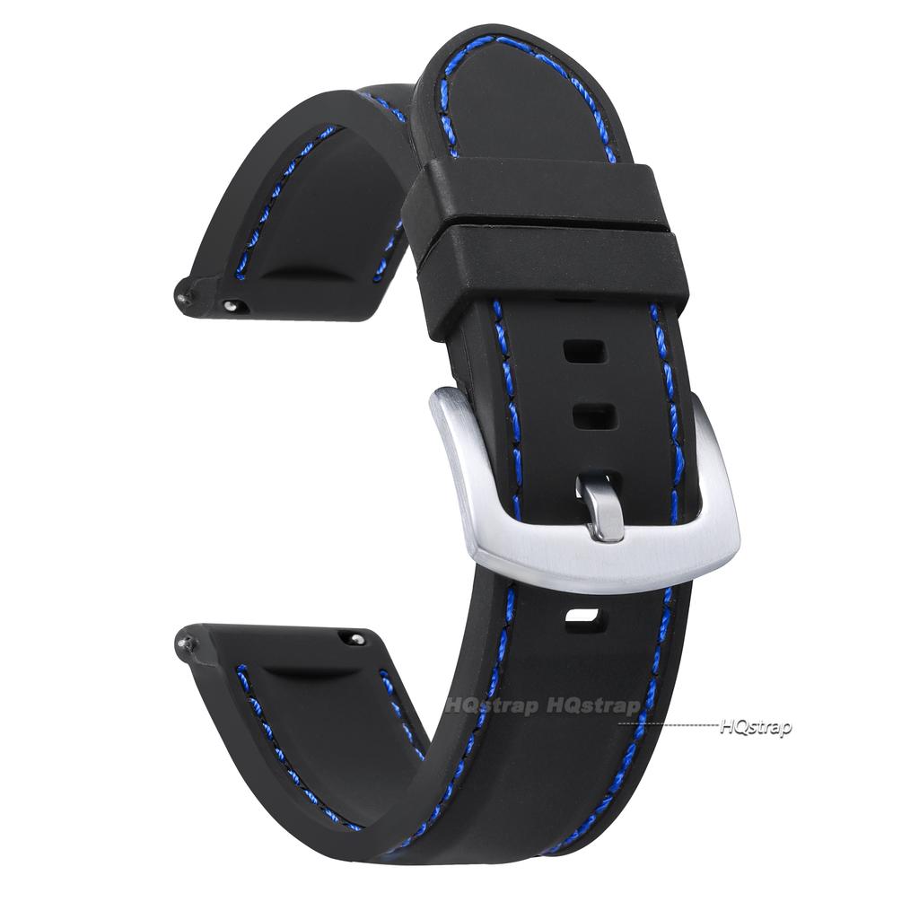 Silicone Waterproof Quick Release Watchband 18mm 20mm 22mm 24mm Black Green Rubber Strap for Seiko Soft Dustproof Watch Bracelet
