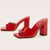 Women Super High Heels Slippers PVC Chunky Shoes Elegant Sandals 2025 Sexy Summer Flip Flops Pumps Slides Dress Sandalias Mujer