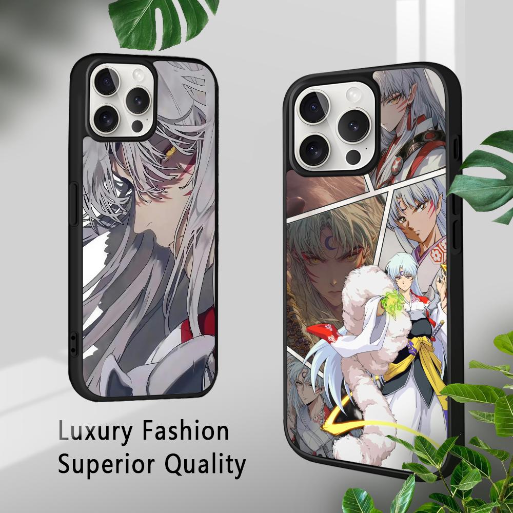 I-Inuyasha S-Sesshomaru Phone Case For iPhone 16 15 14 13 12 11 Pro Xs Max Mini Plus Celulares Hard Funda
