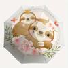 1pc Cute Sloth Family Design Automatic Opening/Closing Umbrella - Portable 3-Fold Design, 8 Iron Frame Outdoor Umbrella, Perfect Gift for Fans, T