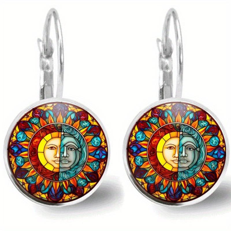 Fashion Earring Y2K Vintage Marigold Time Gem Flower Ear Buckle