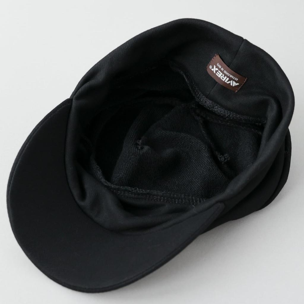AVIREX Sweat Knit Cap with Newsboy Work Military Watch Black Men's Brim, Cap, Cap, Style, Golf, Cap, glt-av019,