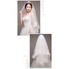 Wedding Veil, Double Layered, with Hair Comb, Exquisite Sequined Lace Lace Veil, Bridal Photo Styling Veil In the Studio