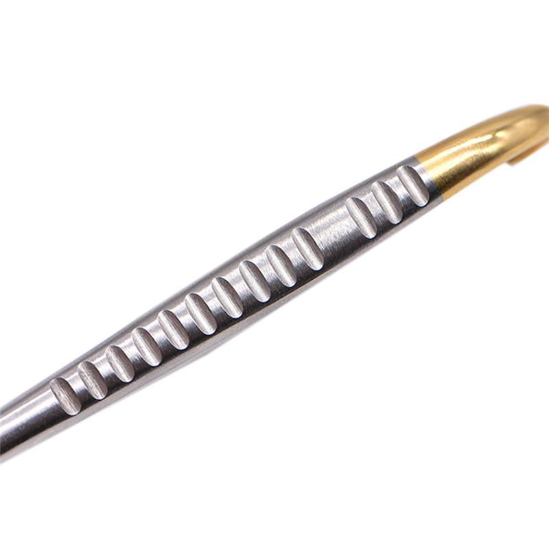 Dentistry Straight Head Needle Holder Forceps Curved Gold Plated Handle Stainless Steel Orthodontic Plier Surgical Instrument