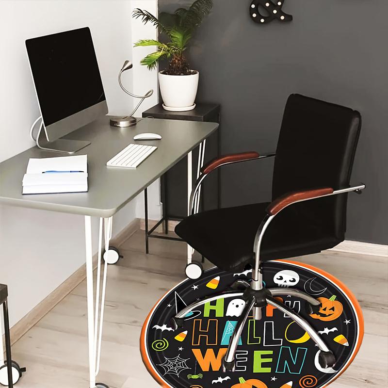 

1pc Office Carpet Chair Mats Happy Halloween Decorations Perfect for Decorating Office Chairs, Living Rooms, Or Bedrooms.YDT071 80cm by 80cm