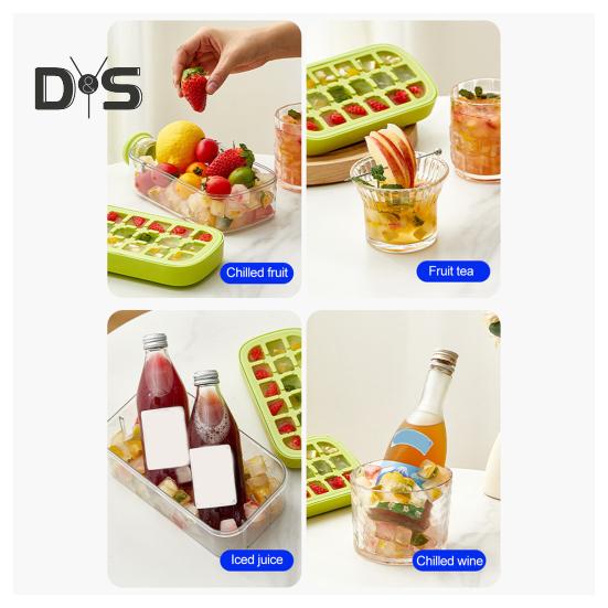 Water Bottle Ice Tray Press-to-Cold 2-in-1 Ice Cube Mold & Kettle Quick Ice Making Portable Bottle Easy Release Silicone Mold Touch-Free Freezer Cup