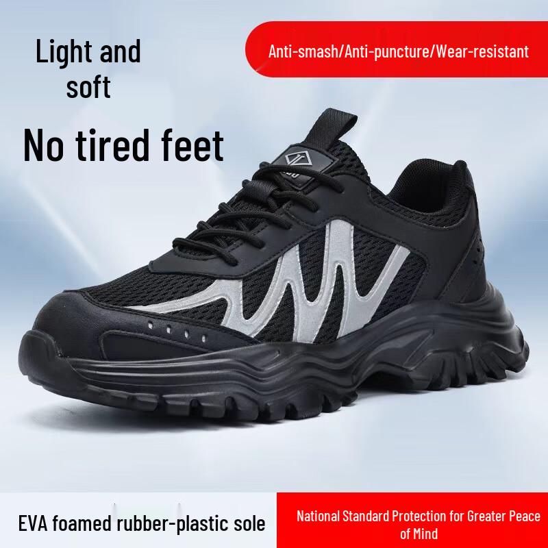 Dinggu Men s Steel Toe Anti-Puncture Work Shoes 40