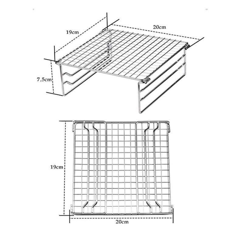 MINI siatka do grillowania ze stali nierdzewnej na zewnątrz stojak z siatki do grillowania