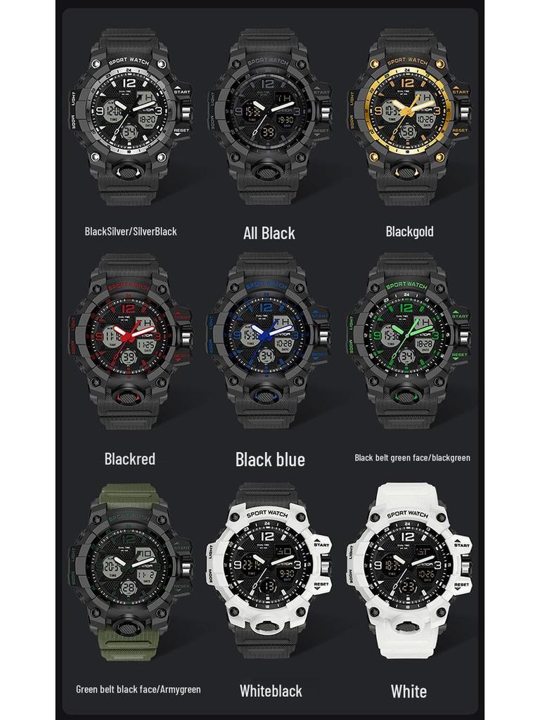 Sanda Tactical Luminous Waterproof Mountaineering Watch for Men - Multifunctional and Sporty